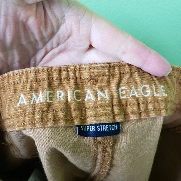 American Eagle Outfitters Brown Corduroy Super Stretch A-line Mini Skirt Size 02 - Picture 8 of 8